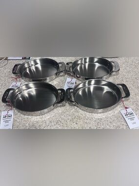 All-Clad Stainless Steel 4-Piece 7” Oval Baker Set